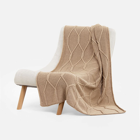 Плед Curve Verve, бежевый меланж - рис 4.